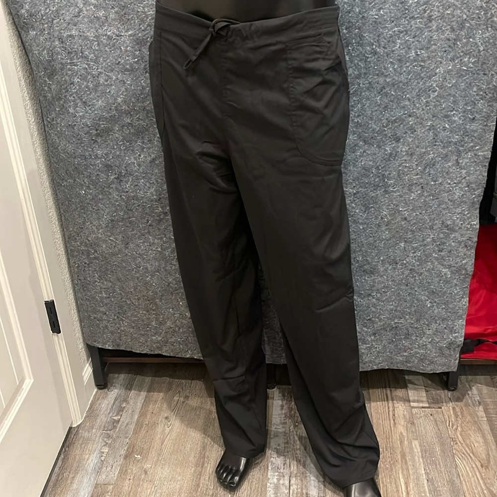 Women's ScrubStar NWT BLACK Sz LARGE & XL Stretchy Waist Scrub Pants EXC